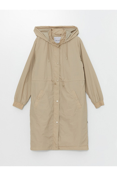LC Waikiki Lcw Women's Plain Hooded Raincoat