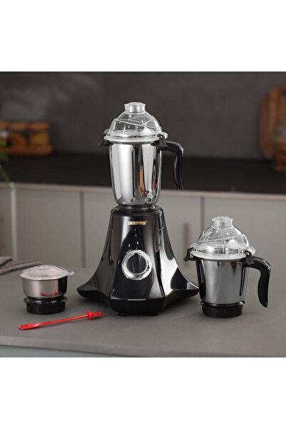 Geepas 3-in-1 Mixer Grinder- GSB 44067/ 750 W Powerful Motor with Stainless Steel Jars and Blades, U