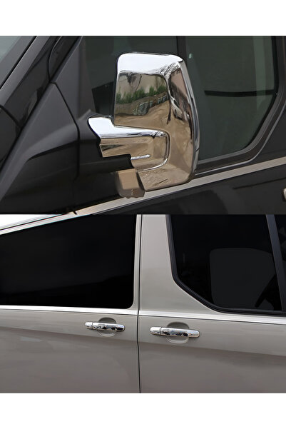 ACK Dizayn FORD CUSTOM 2013-2020 ARACA ÖZEL KROM KAPI KOL + ABS AYNA KAPAĞI A...