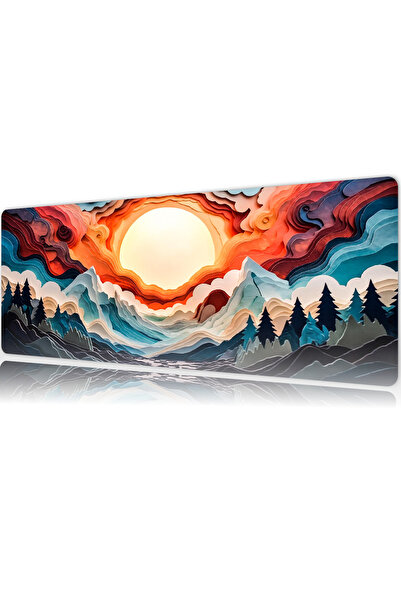 urzuva Aurora Rise Gaming Oyuncu Mouse Pad 80x30 cm 3mm Mousepad