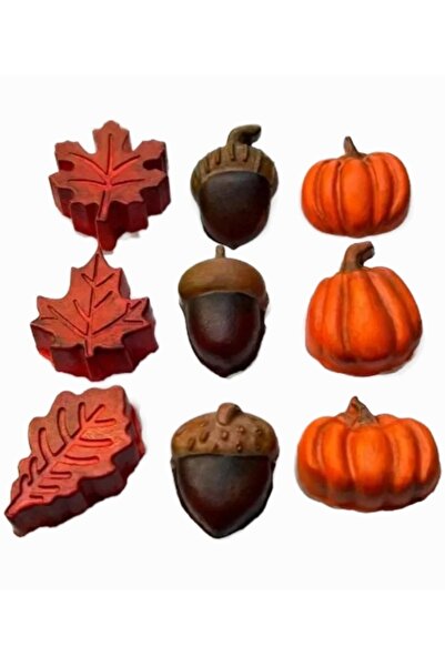 morlalem m 9'lu Magnet Kabak Meşe Palamudu Yaprak Çoklu Silikon Kalıp K-1466,...