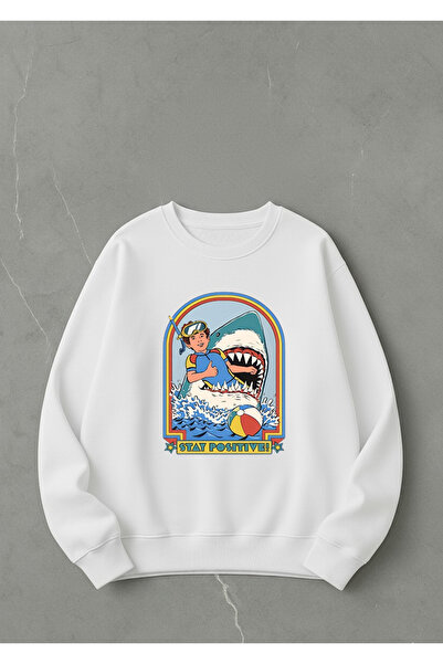 LORVEX سويت شيرت للجنسين مطبوع 100% قطن مقاس كبير سويت شيرت مطبوع عليه عبارة ...