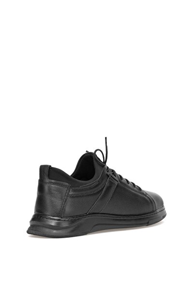 Ayakkabı Fuarı Ανδρικά παπούτσια Casual από γνήσιο δέρμα Elit SLBBR2017 Μαύρα