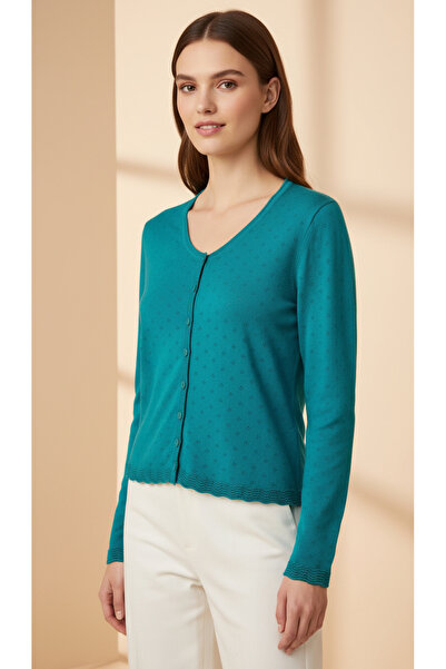 Digz fashion سترة تريكو مزخرفة بأزرار مصنوعة من القطن العضوي بنسبة 100%