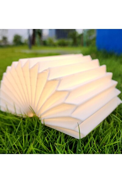 hivhestın Prizma Fan Lamba: Beyaz 3D Baskı Gece Lambası - Gün Işığı LED Kiti