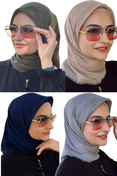 ALDAİR 4 قطع من الأوشحة المزخرفة بالزخارف اللامعة