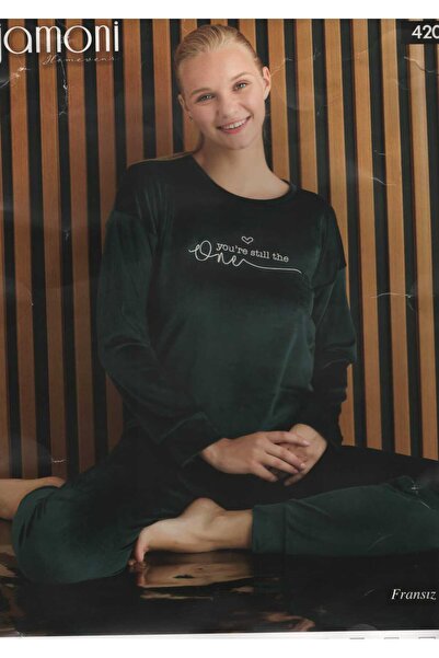 Pijamoni FRANSIZ KADİFE KADIN PİJAMA TAKIMI