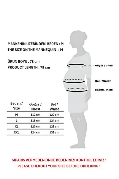 KATLİN MATERNİTY WEAR Hamile Kareli Desen Oduncu Gömlek, Yün Pamuk Karışımlı Kumaş