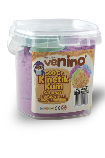 Venino وعاء رمل حركي 500 جرام - قالب لعب عالي الجودة مع هدية