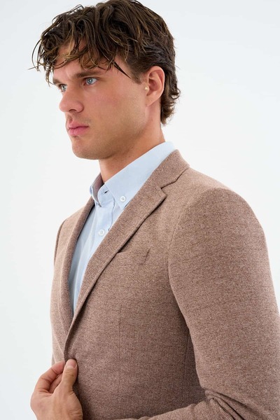 Savira Men's Jacket Knitted Fabric Full Lycra Ty89763Gh30 New Season