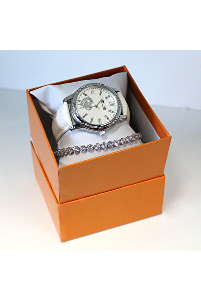 velve Matteo Ferari Waterproof elegant watch set, eco-leather strap and matching bracelet, One Heart