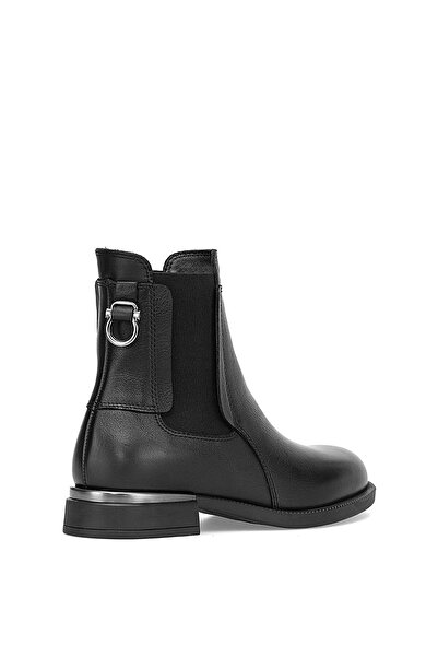 Mammamia D25Kb-8325 Women's Genuine Leather Chelsea Boots Black