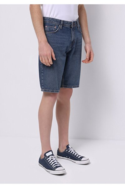 Colin's Regular Fit Orta Bel Düz Erkek Koyu İndigo Jean Şort