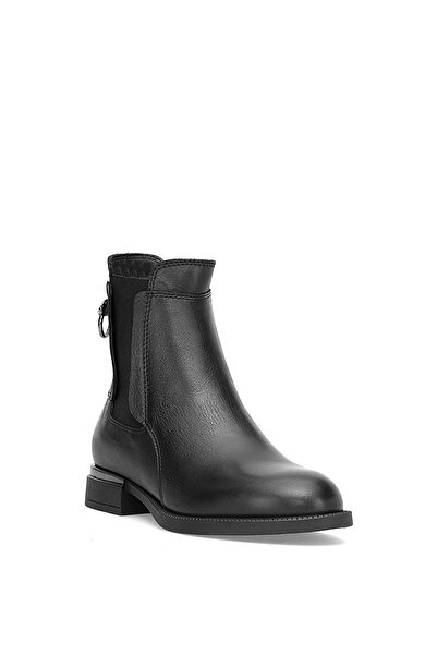 Mammamia D25Kb-8325 Women's Genuine Leather Chelsea Boots Black