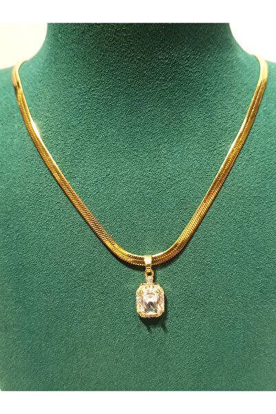 Monalisa Home قلادة فاخرة من الفولاذ ذات لون ذهبي مع تصميم مميز