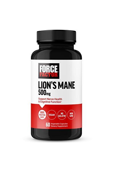 force factor كبسولات عشبة عرف الأسد، 500 ملغ، 60 كبسولة نباتية