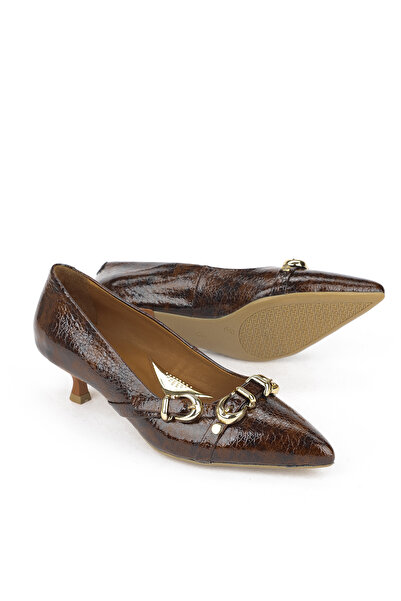 Ziya , Women's Genuine Leather Shoes 1531050Z26104802K Bitter Brown