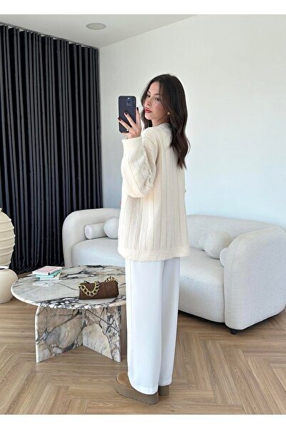 MAXXANA Ultra Soft Gold Striped Midi Cardigan