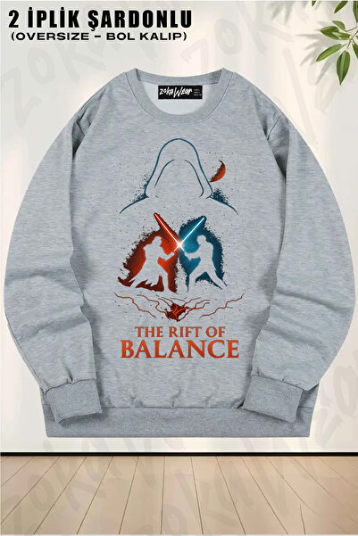 ZOKAWEAR Φούτερ Unisex Loose Fit Star Wars (DARTH VADER) με στάμπα με σχέδιο, μεγάλου μεγέθους, με λαιμόκοψη