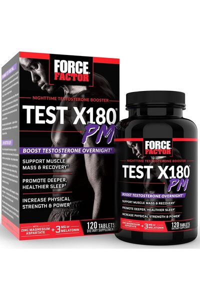 force factor Test X180 PM Testo Booster for Men Sleep and Recovery - 120 Caps