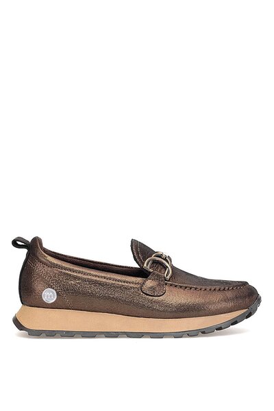 Mammamia D25Ka-7055 Women's Genuine Leather Casual Shoes Copper