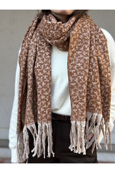 novon Scandinavian Exclusive Cashmere Touch Cashmere Textured Special Design Women's Scarf / Shawl (200 X 70 cm)