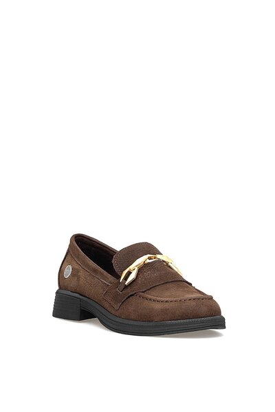 Mammamia D25Ka-725 Women's Genuine Nubuck Leather Casual Shoes Brown