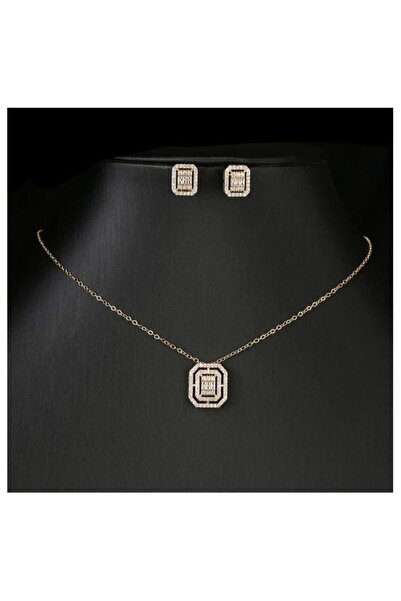 Generic قلادة مستطيلة من الزركونيا