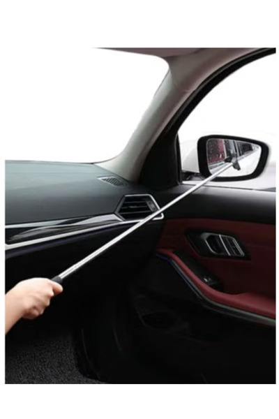 Fstyle Telescopic Extendable Car Mirror Wiper Tool with Easy Control
