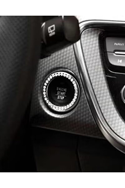 Fstyle Crystal Round Ring for Car Start Button Rhinestone 1pc