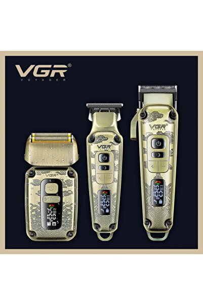 VGR V-642 3in1 Combo Kit Rechargeable Cordless Electric Shaver For Men - Gold