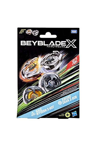 Hasbro BEYBLADE X DUO PACK GALE WYVERN 3-60T AND SWORD DRAN 3-80B