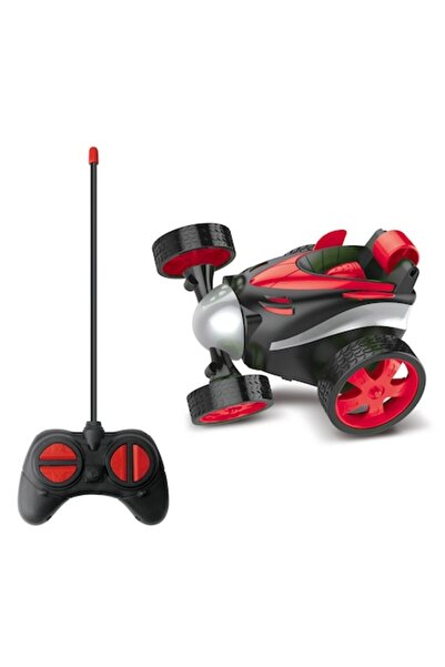 MYONNA IT & E- COMMERCE Remote Control Stunt Car 360°, R/C, 360° Spin, Colored Lights, 9m Range, Red/Black