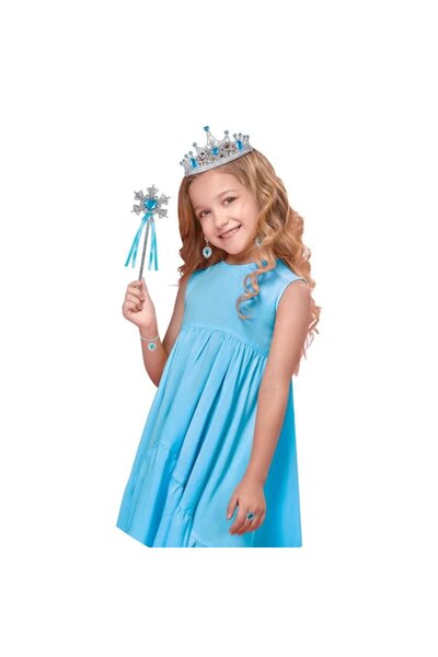 MYONNA IT & E- COMMERCE Princess Play Set for Girls, Shoes & Accessories, 6 Pieces, Blue, Plastic