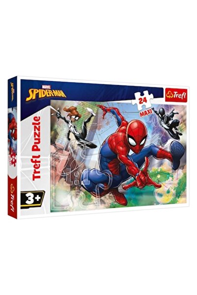SHOPIENS Puzzle Trefl, Spiderman 2 Heroes, 24 de piese, Dimensiuni 60x40 cm, Multicolor, MYONNA IT & E-COMMERCE
