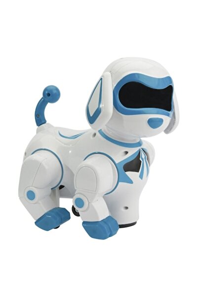 SHOPIENS Jucarie Robot Caine, Smart Playmate, Sunete si Miscari, Alb/Albastru...