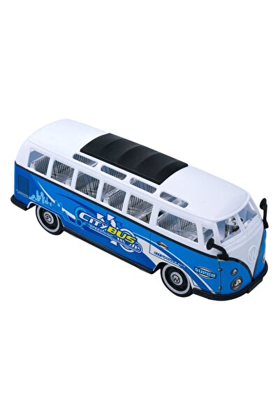 MYONNA IT & E- COMMERCE Toy City Bus with Friction Mechanism, White and Blue (Plastic)