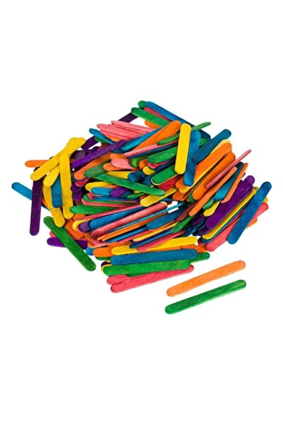 SHOPIENS Set Betisoare Craft, 200 Bucati, Lemn, Lungime 5.5cm, Grosime 3mm, M...