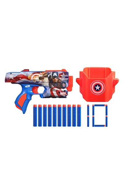 MYONNA IT & E- COMMERCE Nerf Blaster Hasbro Marvel Captain America — Includes 10 Foam Darts, Multicolor, 8+ yrs