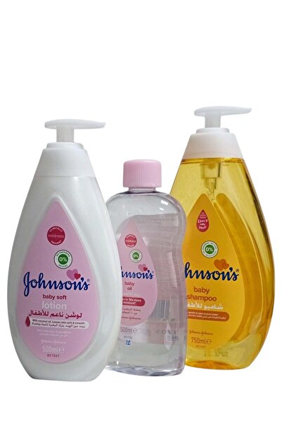 Johnson's مجموعة شامبو و لوشن و زيت للأطفال 750+500+500 مل
