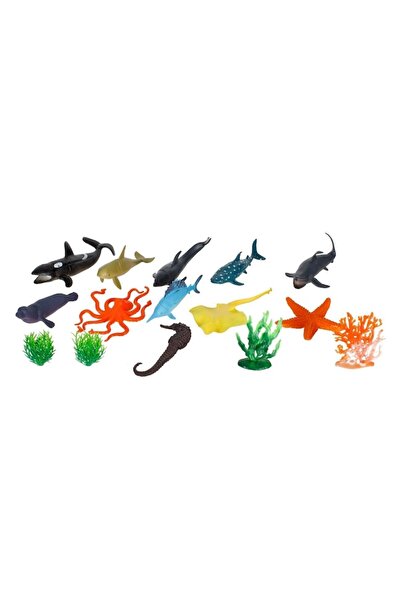 MYONNA IT & E- COMMERCE Marine Animals Set, 15 Pieces, Multicolor, Plastic