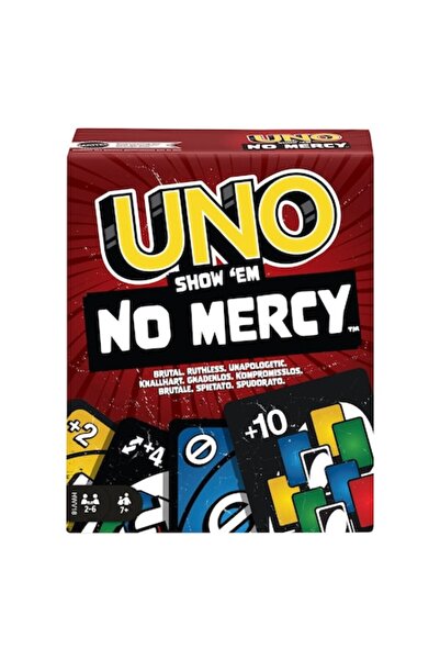 mattel Joc de societate UNO No Mercy, cărți multicolore, 7+, 112 piese