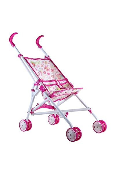 SHOPIENS Umbrella Doll Stroller, Flower Pattern, Pink Color, Dimensions 60x25...