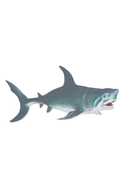 MYONNA IT & E- COMMERCE Jucărie Rechin, Plastic, 32 cm, Gri/Albastru,