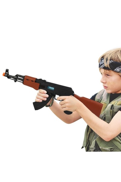 MYONNA IT & E- COMMERCE Toy Kalashnikov Gun, Plastic, Sound & Light, Batteries Included
