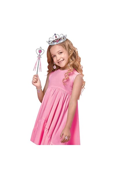 MYONNA IT & E- COMMERCE Princess Accessories Set, Pink Shoes, 6 Pieces, 3+ Years