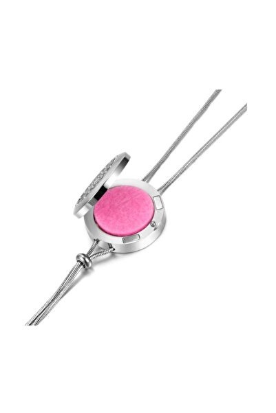 DROPY Aroma diffuser medallion for essential oils, heart model, felt discs included, silver