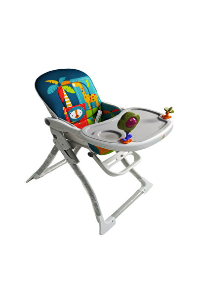 TSUMAB كرسي طعام مرتفع للأطفال مع صينية قابلة للتعديل وحزام أمان - بتصميم الغابة