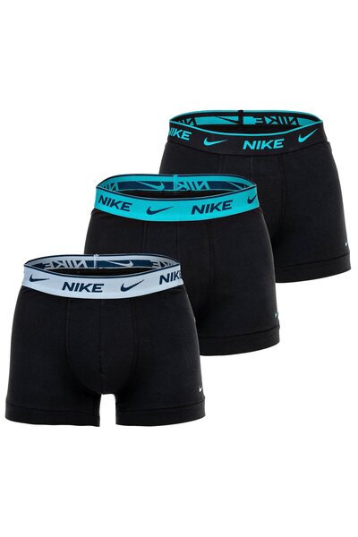 Nike Herren Boxer Shorts, 3er Pack - Trunks, Logobund, Cotton Stretch