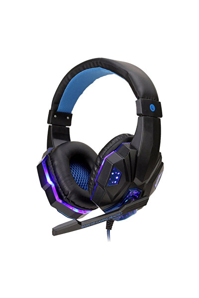 Other Speed Spider OS-830MV LED Gaming Headphones with Microphone (Black and Blue)